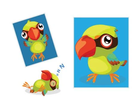 Green Magpie 스톡 일러스트