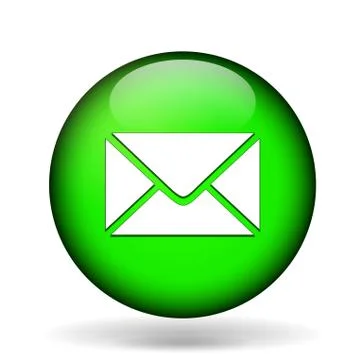 Green mail icon Stock Illustration