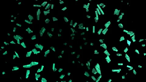 Green malachite disco ball explodes in slow motion. Stock Footage 278912326