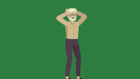 Green Man and Bear on Green Screen Background Stock Footage 338023699