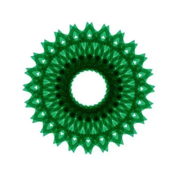 GREEN MANDALA Stock Illustration