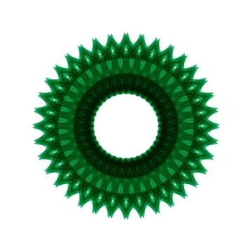 GREEN MANDALA Stock Illustration