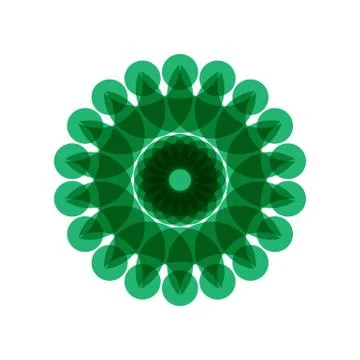 GREEN MANDALA Stock Illustration