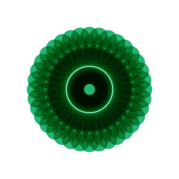 GREEN MANDALA Stock Illustration