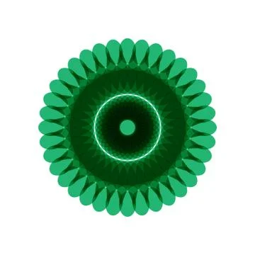 GREEN MANDALA Stock Illustration