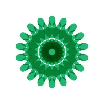 GREEN MANDALA Stock Illustration