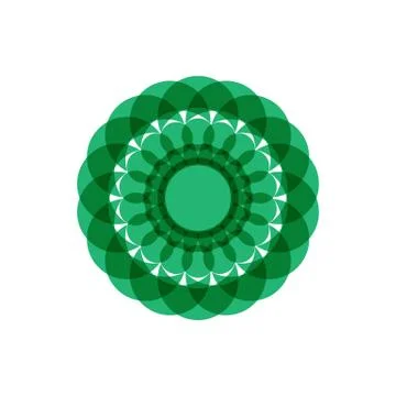 GREEN MANDALA Stock Illustration