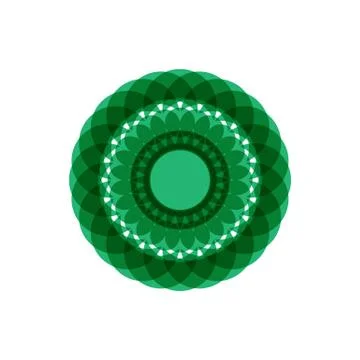 GREEN MANDALA Illustrazione stock