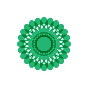 GREEN MANDALA Stock Illustration