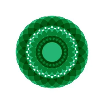 GREEN MANDALA Stock Illustration