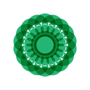 GREEN MANDALA Stock Illustration