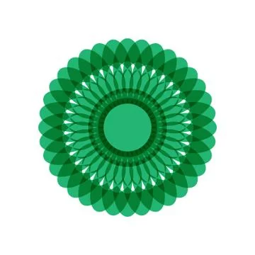 GREEN MANDALA Stock Illustration