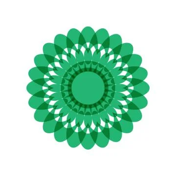 GREEN MANDALA Stock Illustration