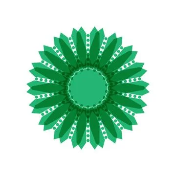 GREEN MANDALA Stock Illustration