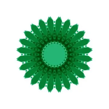 GREEN MANDALA Stock Illustration