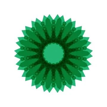 GREEN MANDALA Stock Illustration
