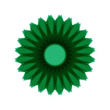 GREEN MANDALA Stock Illustration