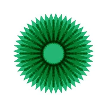 GREEN MANDALA Stock Illustration