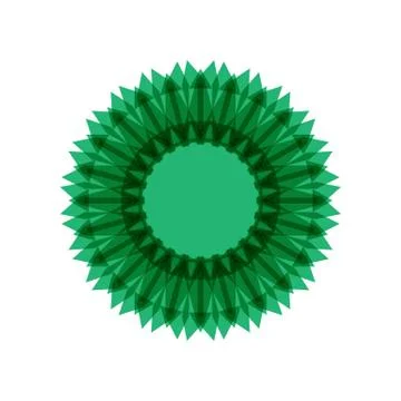 GREEN MANDALA Stock Illustration