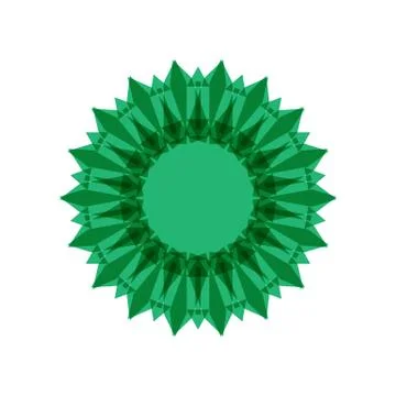 GREEN MANDALA Stock Illustration