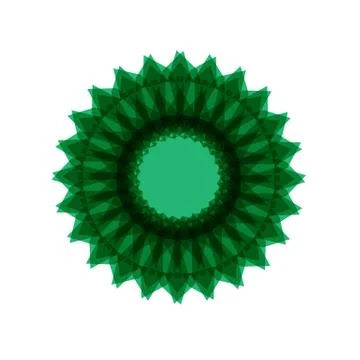 GREEN MANDALA Stock Illustration