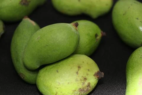 Green mango also making chutney Stock Photos