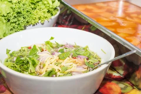 Green mango and vegetable Stock Photos
