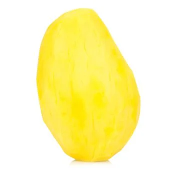 Green mango. Fruit pulp. yellow. isolated on white background Stock Photos