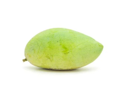 Green mango isolated on a white background Stock Photos