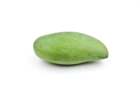 Green mango isolated on a white background Stock Photos