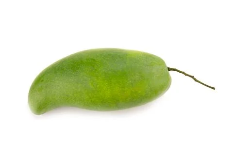 Green mango isolated on a white background Stock Photos