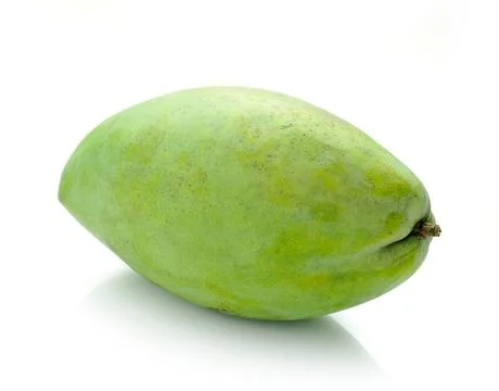 Green mango isolated on a white background Stock Photos