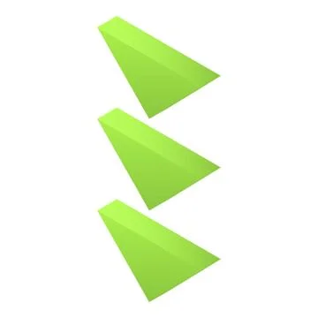 Green map arrows icon, isometric style Stock Illustration