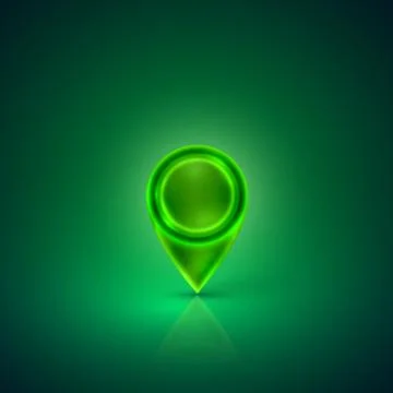 Green map marker Stock Illustration
