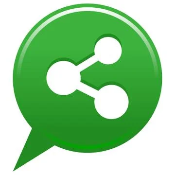 Green map pin share button Stock Illustration