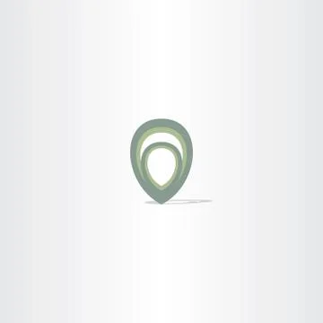 Green map pointer abstract marker symbol Stock Illustration