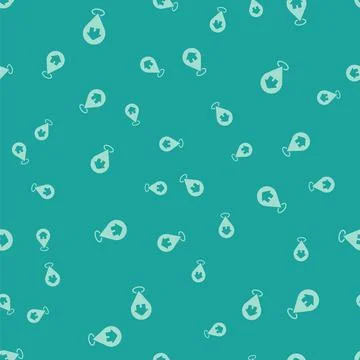 Green Map pointer with house icon isolated seamless pattern on green background Stock Illustration