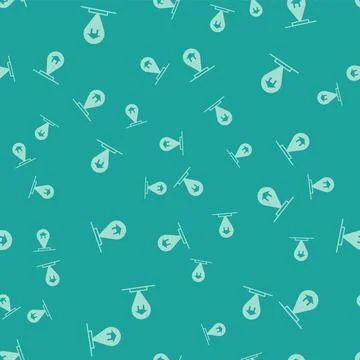 Green Map pointer with house icon isolated seamless pattern on green backgr.. Stock Illustration