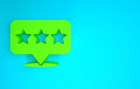 Green Map pointer with star icon isolated on blue background. Star favorite p Stock Illustration