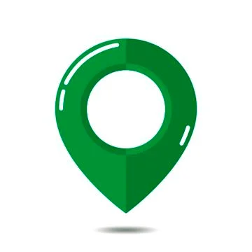 Green map pointer - vector illustration. Stock Illustration