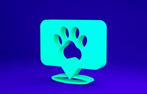 Green Map pointer with veterinary medicine hospital, clinic or pet shop for Stock Illustration