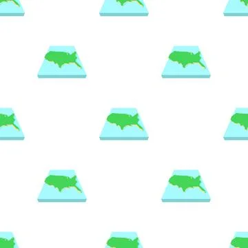 Green map of USA pattern seamless vector Stock Illustration