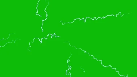 A green map with white lines Vídeos de archivo 331103573