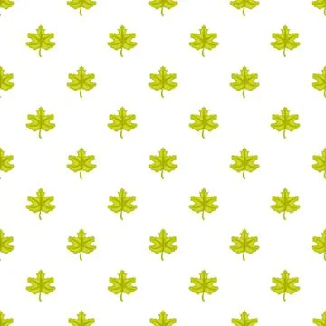 Green maple leaf pattern, cartoon style 스톡 일러스트