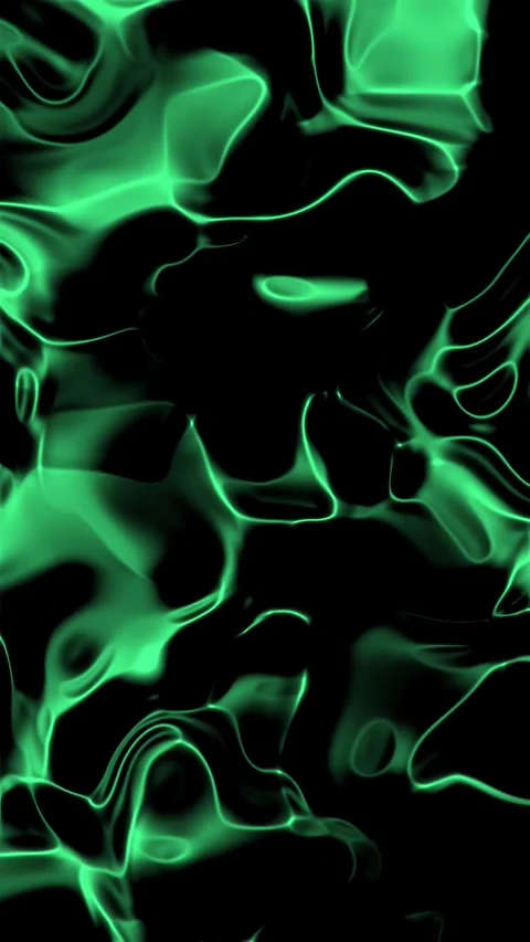 Green Marble Background with Neon Glowing Pattern Smooth Flows Vertical HD Stock Footage 313028542