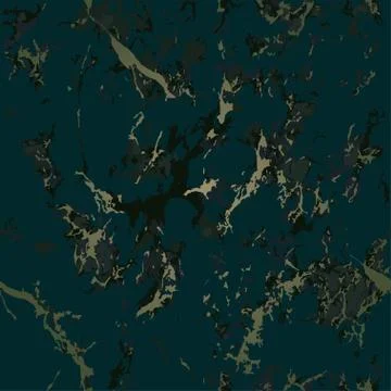 Green marble seamless texture with gold Illustrazione stock