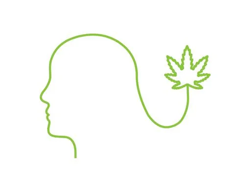 Green marijuana leaf icon Stock Illustration