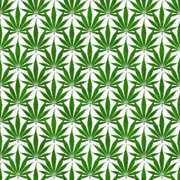 Green marijuana leaf pattern repeat background イラスト素材