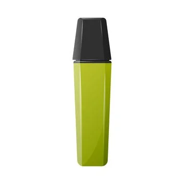 Green marker, colored felt-tip pen for highlighting lines Stock Illustration