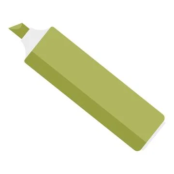 Green marker icon, flat style イラスト素材